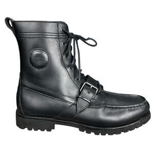 Polo By Ralph Lauren Men’s Ranger Black Leather Boots Size US 10 D